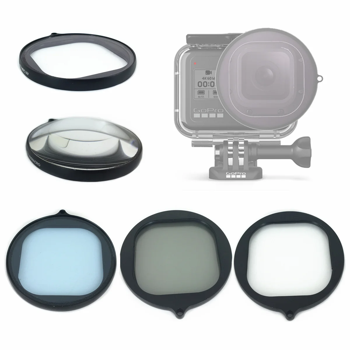 

Фильтр для объектива UV CPL Night Star Macro для оригинального дайвинга водонепроницаемый корпус чехол для GoPro Hero 8 Черная Спортивная Экшн-камера
