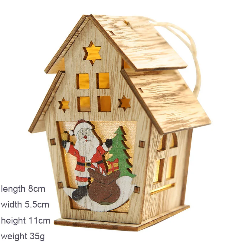 Новые деревянные рождественские украшения деревянный дом сделай сам со