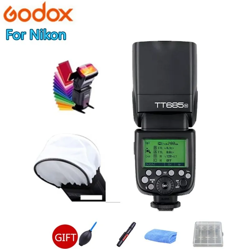 Godox TT685 TT685C TT685N TT685S TT685F TT685O Вспышка Speedlite TTL HSS для Canon Nikon Sony Fuji Olympus DSLR камеры |