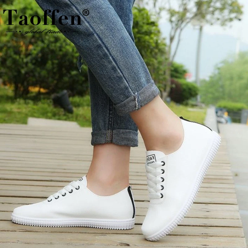 Женские кроссовки на плоской подошве TAOFFEN повседневные пляжные туфли размеров 35