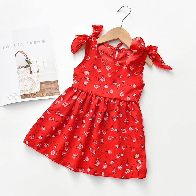 Детское летнее платье без рукавов белого и синего цвета | Детская одежда обувь