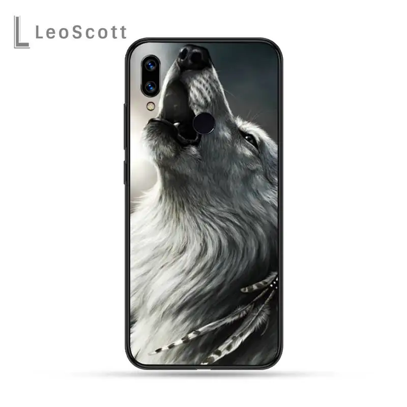 

angry Animal wolf Face Phone Case For Xiaomi Redmi Note 4 4x 5 6 7 8 pro S2 PLUS 6A PRO