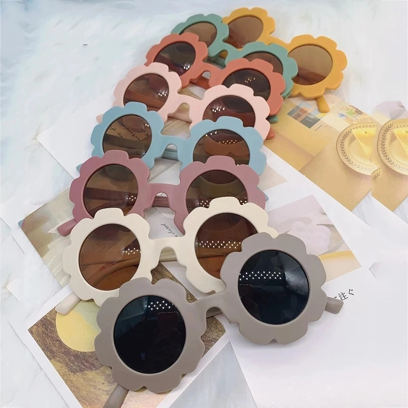 Солнцезащитные очки круглые UV400 для мальчиков и девочек, милые детские солнечные очки