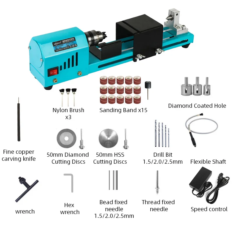 150 Вт мини токарный станок полировальный стандартный набор DIY