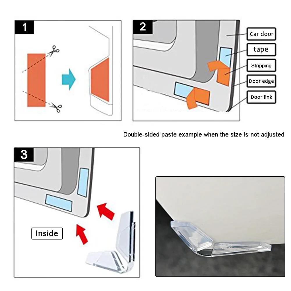 Универсальный 4 шт. прозрачный тип для автомобиля с защитой от царапин седан