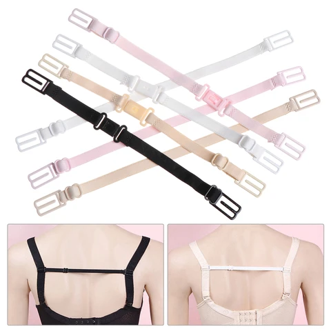 Fashion Adjustable Non-Slip Bra Strap Elastic Clips Holder Buckle Bra Clip Fixed Hide Accessories Skid-Proof Female Shoulder Str