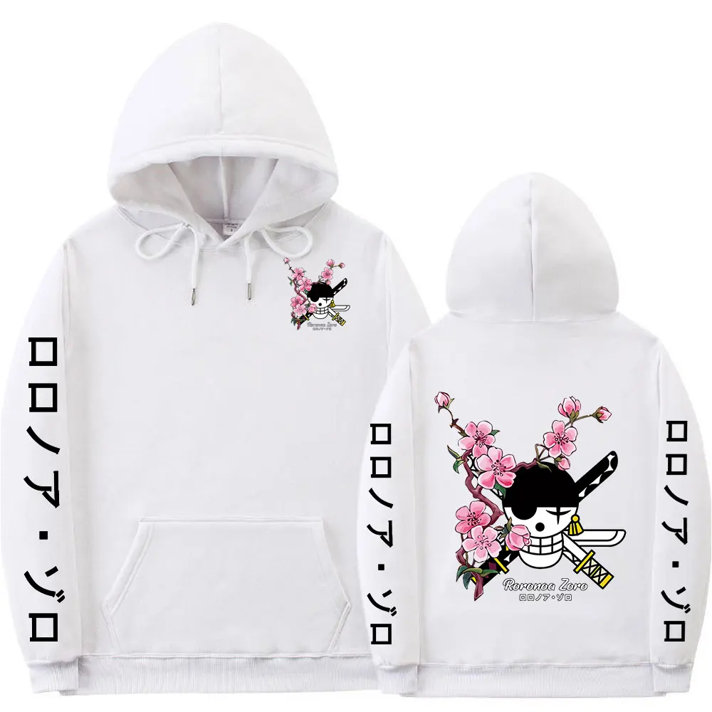  Mens Hoodie Anime One Piece Hoodie Spring and Autumn Sports Casual Roronoa Zoro Hoodie Fashion Pullover Unisex