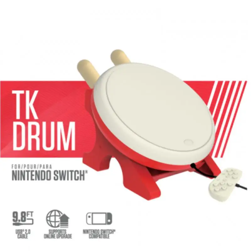 

KMD TK Drum Controller For Taiko No Tatsujin: Drum 'n' Fun! For Nintendo Switch Game Taiko NS