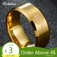 visisap mysterious ninja ring personality stainless steel gold color rings for man women fashion jewelry manufacturer s r82
