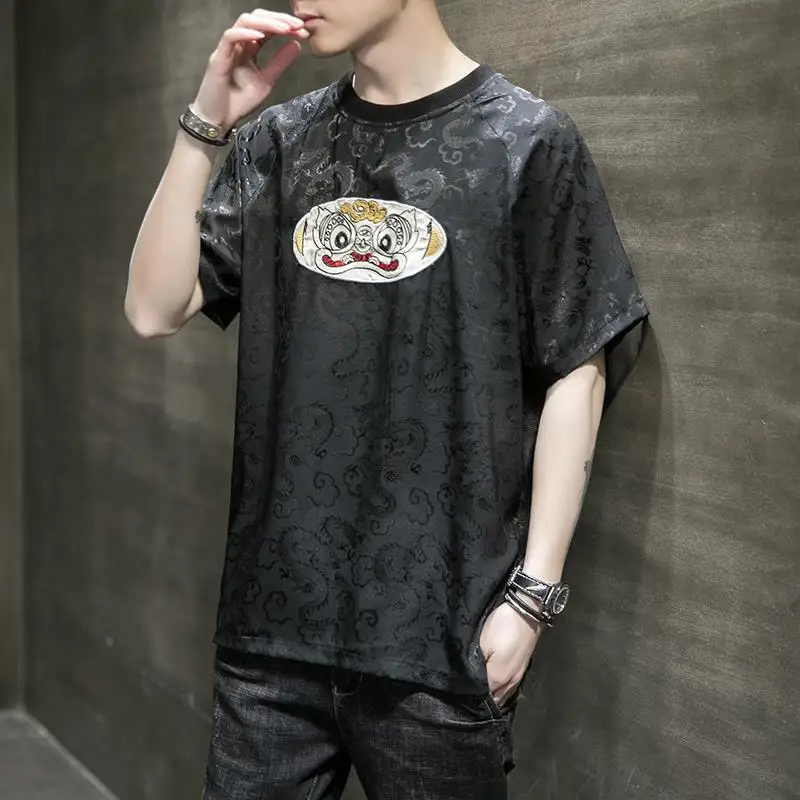 

harajuku ebroidery t shirt men t-shirt vintage oversized t shirt tops tee hip hop causal loose men clothes top quality wholesale