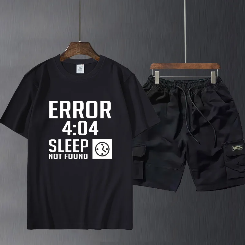 

Men's short sleeve suit pants Creative Google 404 Error Not Found Mens CODER Geek Programmer T-shirt Fashion Casual T shirts Tee