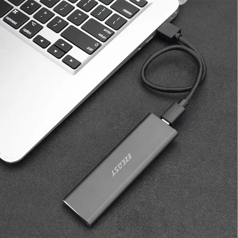 h7ja pcie to usb3 1 m 2 nvme external mobile hard disk enclosure ssd hdd case box adapter for 2230224222602280 ssd free global shipping