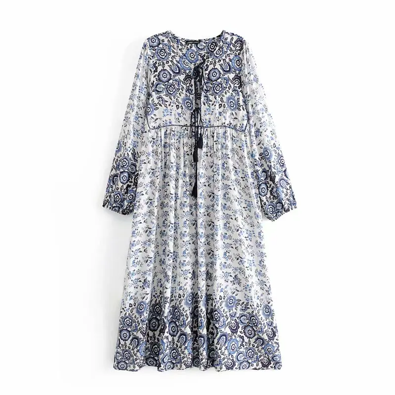 Винтажные шикарные женские пляжные богемные платья раннего фасона с цветочным