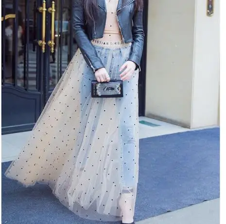 Женская длинная фатиновая юбка Clobee повседневная элегантная трапециевидная для