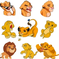 cute the lion king fusible patch stickers clothing thermoadhesive patches for diy pattern t shirt appliques patch for kids decor