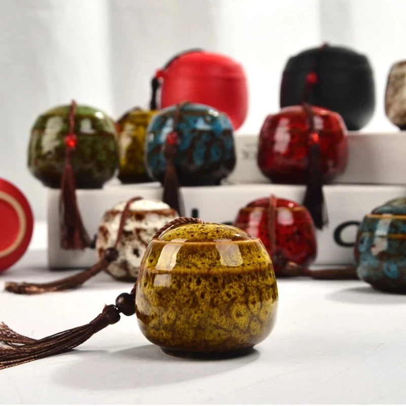 Цветная Керамическая канистра памятная урна герметичный горшок каскадная