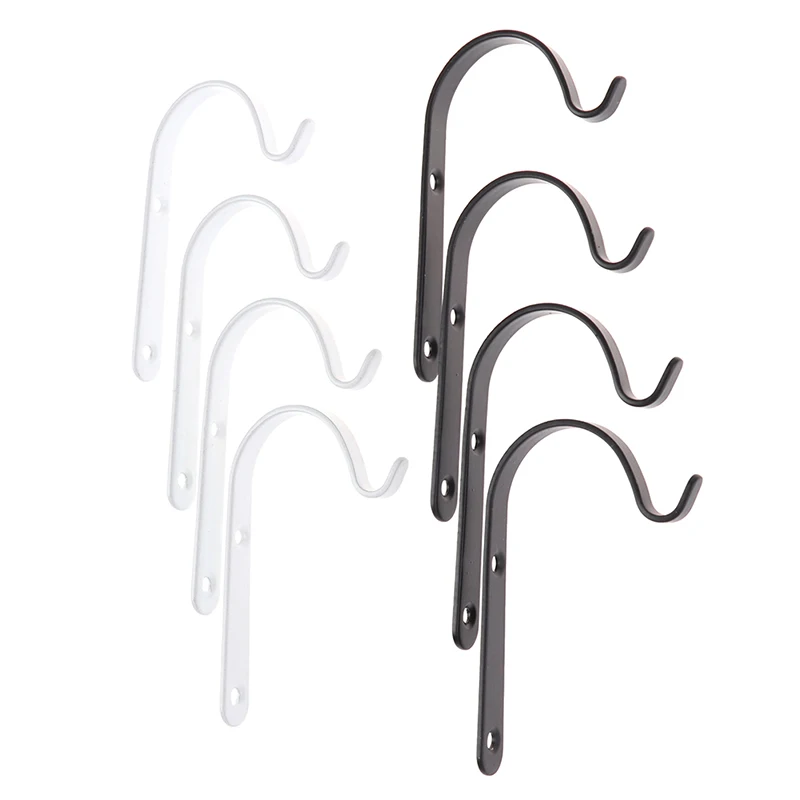 

4PCS Iron Garden Hanging Wall Brackets Outdoor Basket Plant Pot Lantern Hanger Hook Decor 70 x 42 x 9mm