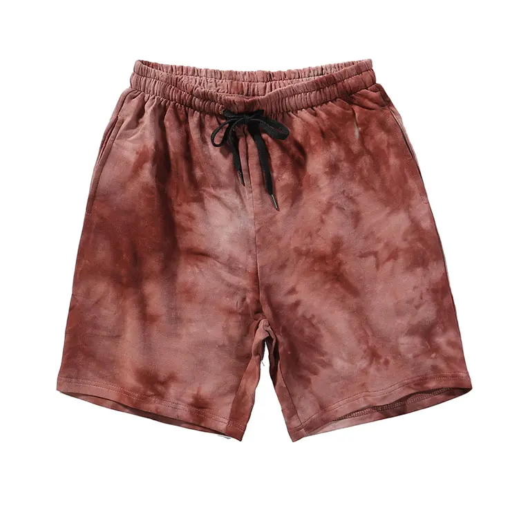 Пляжные мужские свободные шорты Tie dye модные хлопковые короткие штаны для весны и
