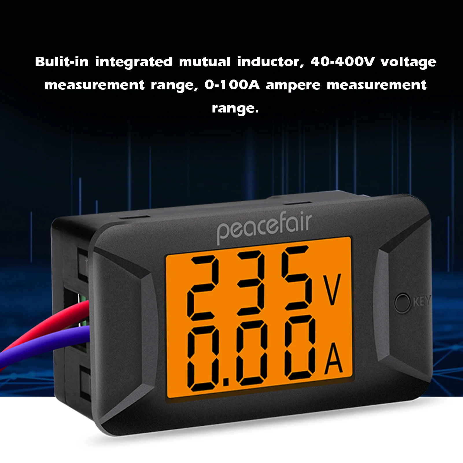 PZEM 026 цифровое чередование ток Вольт Амперметр 40 400V Напряжение 0 100A измерения силы