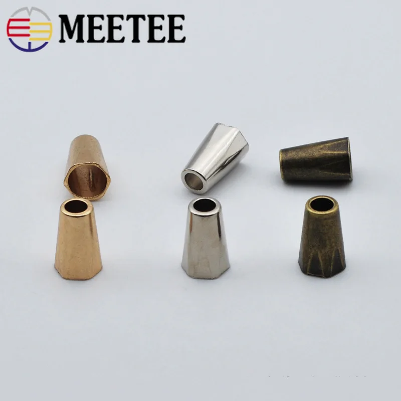 Meetee 30 шт. металлическая пробка шляпа с пряжкой веревка шнур конец куртка ремень украшения шнур замок DIY Швейные тренировочные брюки аксессуары для одежды
