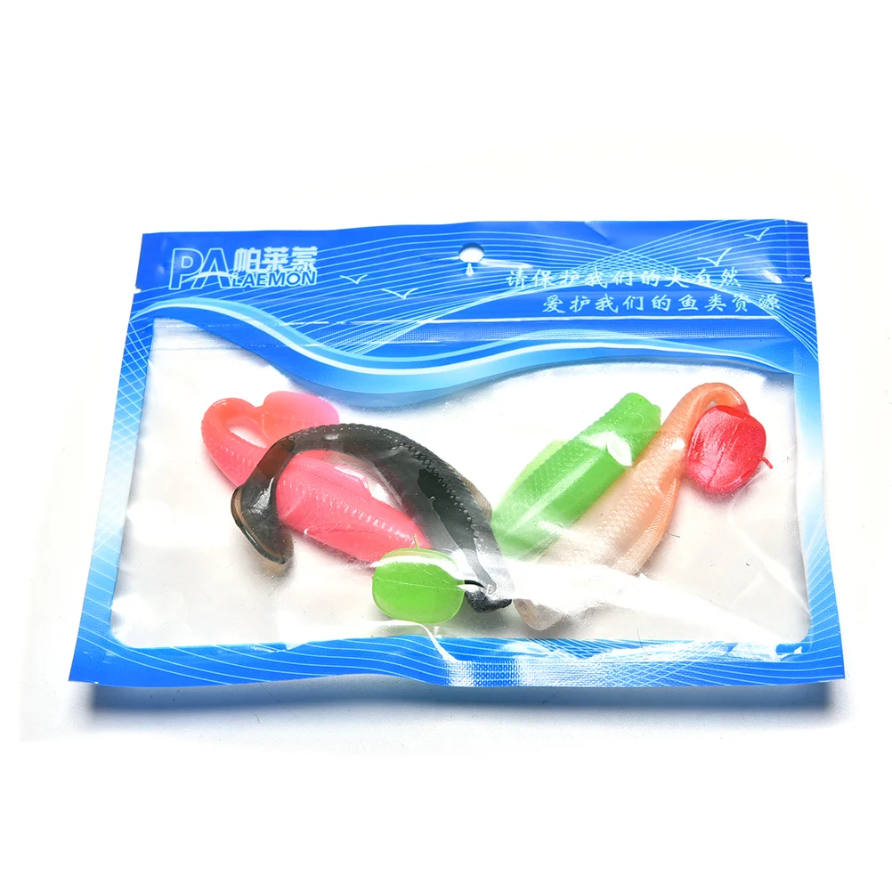 

4Pcs/set Artificial Bait Silicone Luminous Fishing Lure Soft Bending Swimbaits Lure Pasca Tackle Accessories