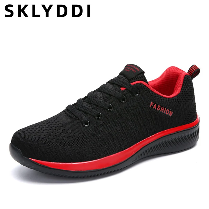 

Мужские повседневные кроссовки, Модные дышащие сетчатые кроссовки для ходьбы и бега на открытом воздухе, удобная спортивная обувь для мужч...