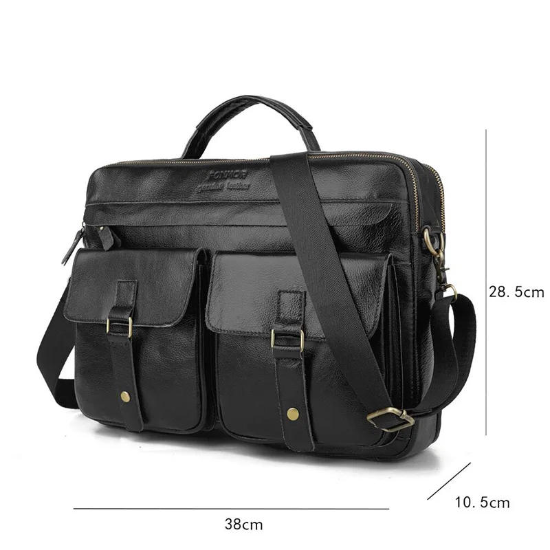 Мужской портфель из натуральной воловьей кожи деловая сумка для документов