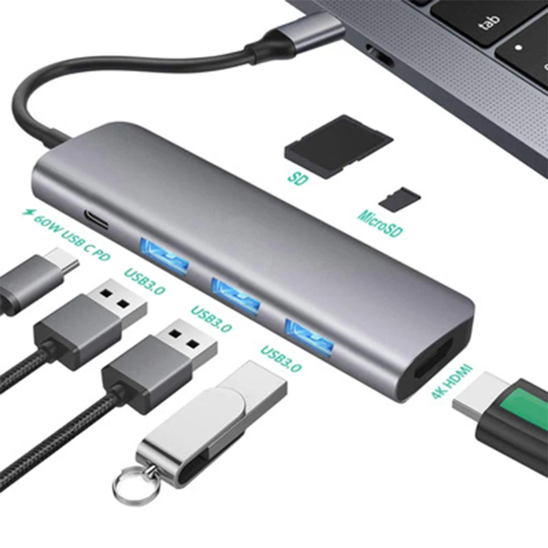 Адаптер USB Type C HDMI для 3 0 PD адаптер быстрой зарядки SD Micro MacBook порта|USB-хабы| |