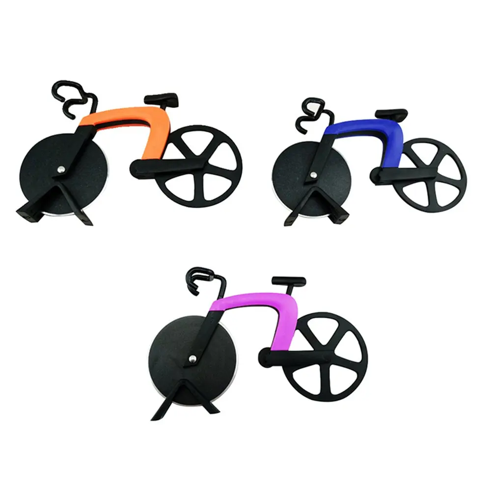 

Bicycle Pizza Cutter Wheel Stainless Steel Plastic Bike Roller Pizza Chopper Slicer Kitchen Gadget Pizza Cutter Knives