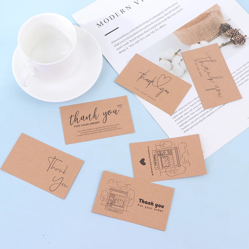 

30 Natural Kraft Paper Cards Thank You For Your Order Card For Decoration Card