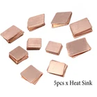 5 медных радиаторов для ноутбука, графического процессора, 15 х120 х20 мм 0,30,50,81,01,21,5 мм