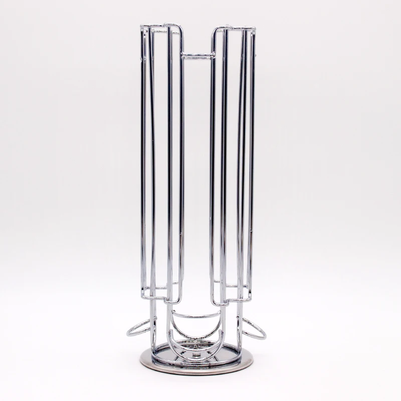 24 Нержавеющая сталь Кофе капсулы вращающийся стеллаж для выставки товаров