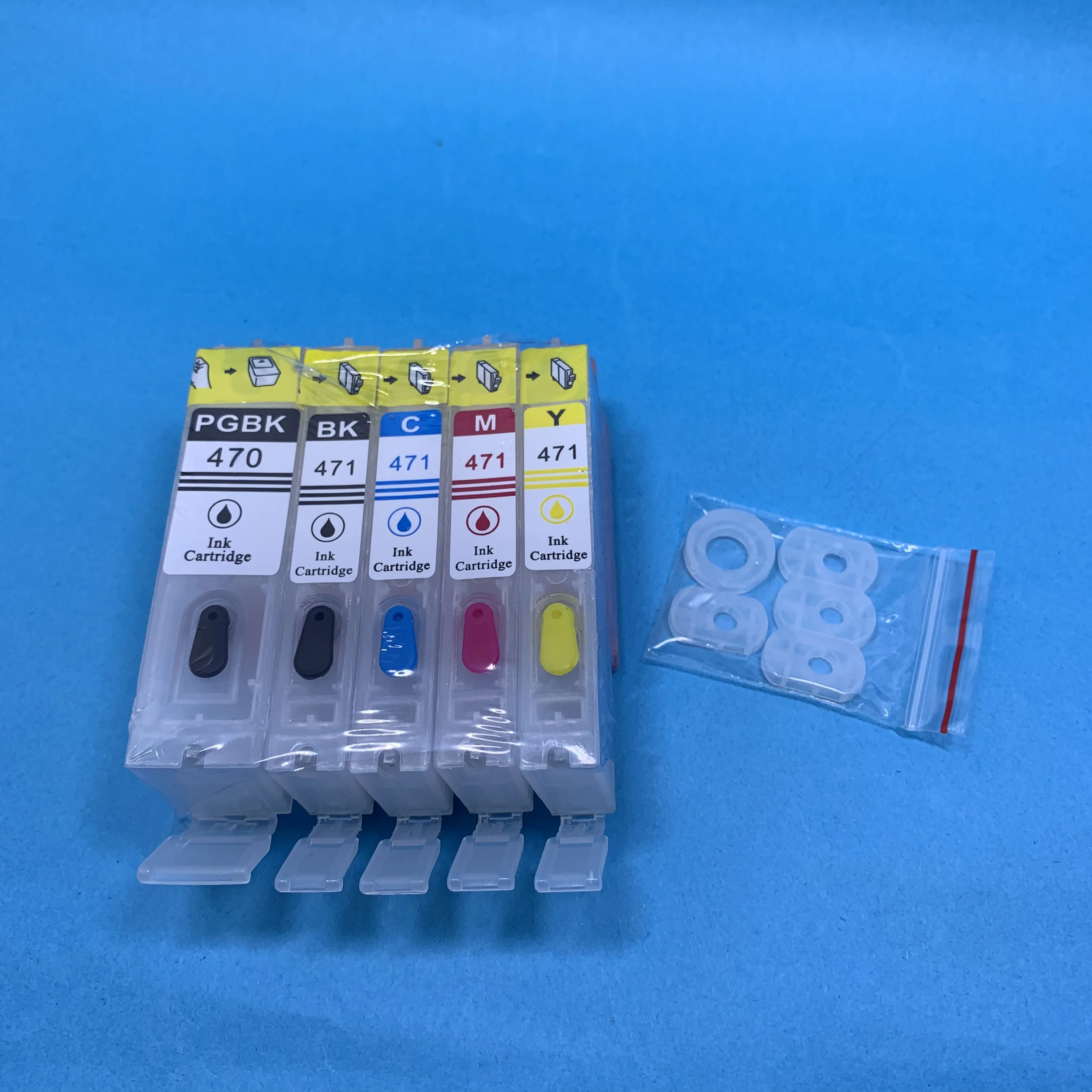 YOTAT 5 шт. многоразовый картридж PGI-470 PGBK 470 471 CLI-471 для Canon PIXMA MG6840 MG5740 TS5040 TS6040 с постоянным чипом