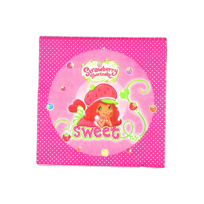 20 шт./лот Клубничные салфетки для девочек детские вечерние дня рождения бумажные
