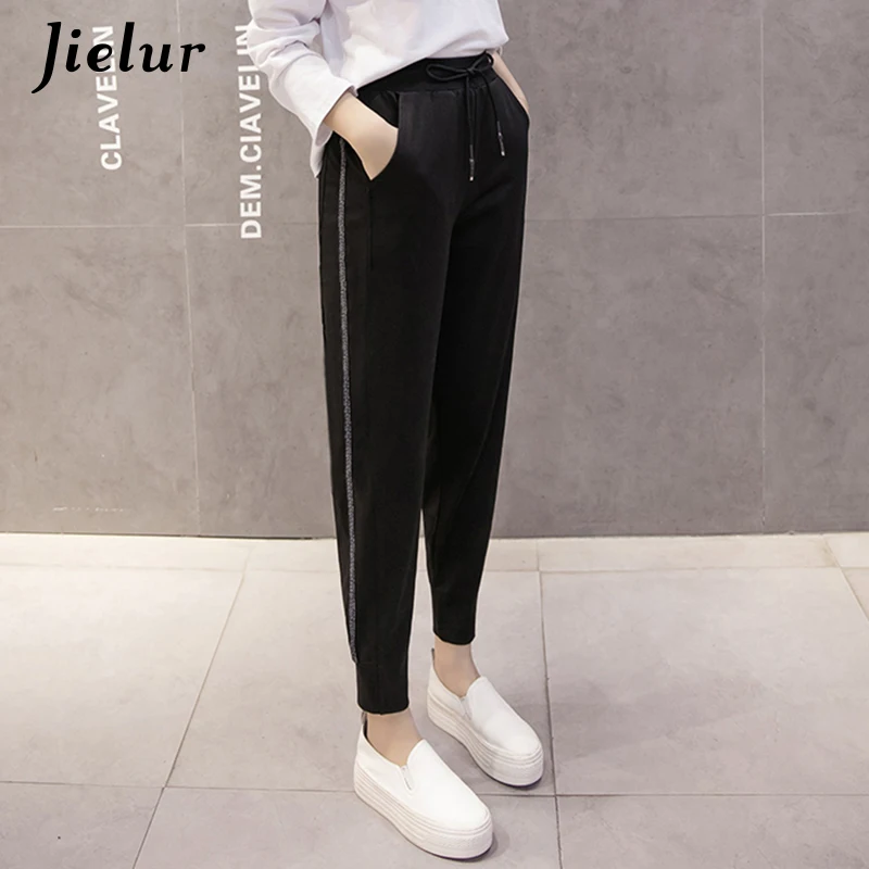 Jielur модные штаны-шаровары для отдыха детей корейский стиль лоскутные