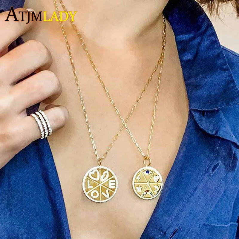 Новое поступление 2020 круглая подвеска в форме звезды Луны глаз очаровательное