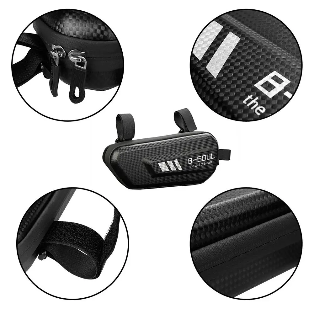 Bike Bag Bicycle Frame Storage Water Resistant Triangular Saddle Pouch Strap-on Zipper For Most Cycling Bikes | Спорт и развлечения
