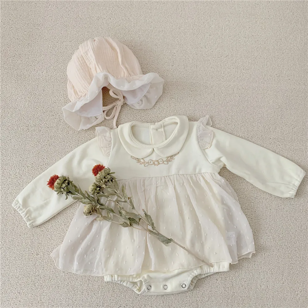 

Newborn Baby Girls Clothes For 1st Birthday Party Girl Dress Baby Girls Dress Long Sleeve Autumn Baby Dresses Lace Princess 0-2Y
