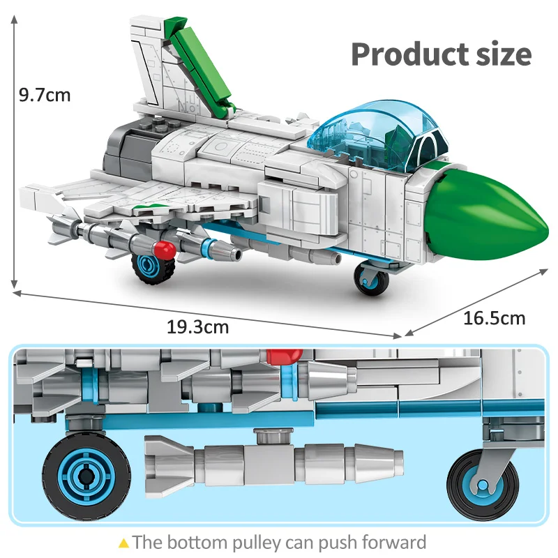 

City WW2 High-tech Airplane Model Building Blocks Military Aircraft Weapon Fighter Figures Bricks Toys For Children Boys Gifts