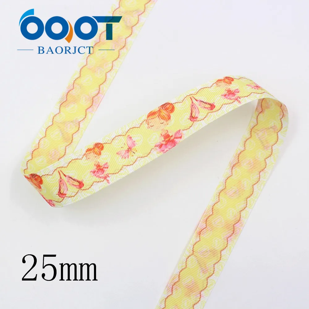 OOOT BAORJCT I-191123-2615, 25 мм 10 ярдов двухсторонний мультфильм девушка корсажные ленты, лук Кепка, одежда, украшения для вечеринки сделанные своими руками - Цвет: I-191123-2618