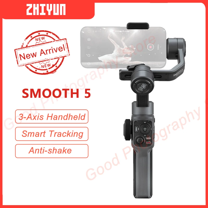 

Стабилизатор Zhiyun Smooth 5 для iPhone 13 Huawei Xiaomi для Youtube Vlog видео обновленная версия 3-осевой смартфон ручной карданный