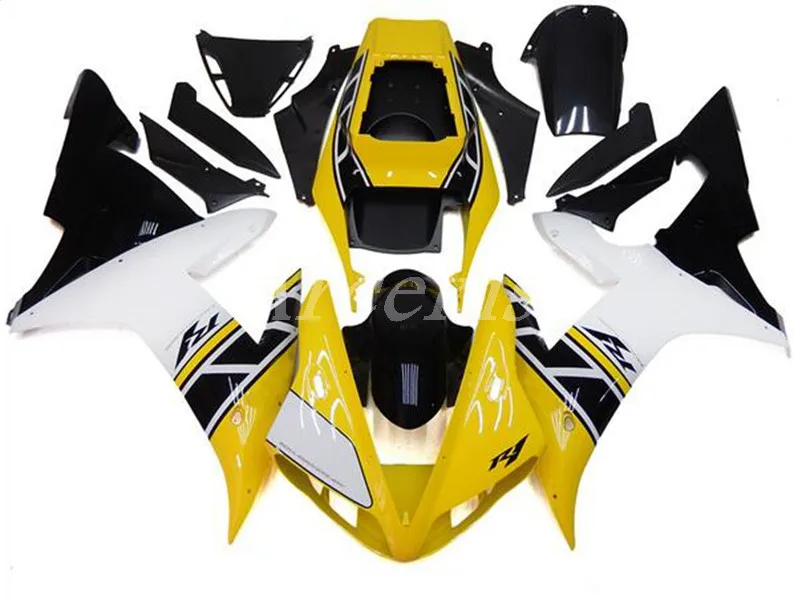 

Injection Molding High quality New ABS Whole Motorcycle Fairings Kit Fit For YZF-R1 R1 2002 2003 02 03 Bodywork set yellow white
