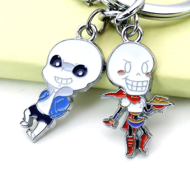 Аниме игра Undertale металлический брелок Frisk/Sans/Toriel/Papyrus/Alphys Модный кулон для сумки с