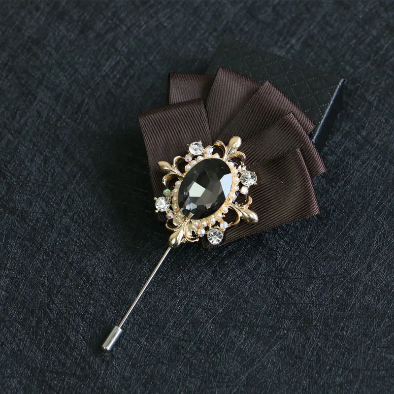 I Remiel новая лента стразы брошь в виде листьев длинные игольчатые булавки и броши