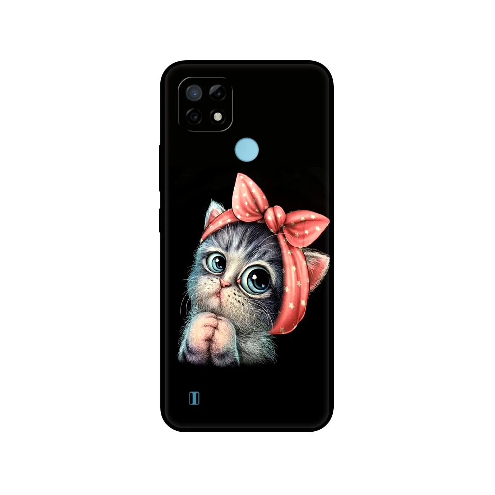 for realme c21 case silicon back for oppo realmec21 c 21 phone covers 6 5 funda rmx3201 bumper capa etui soft black tpu case free global shipping