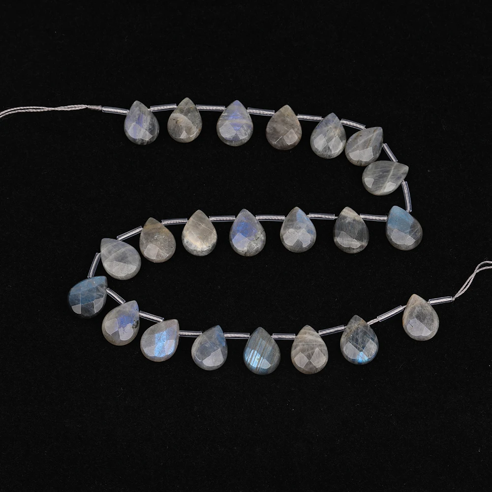 Бусины Из Натурального лабродорита в виде капли воды срез камня на выбор 6 камней