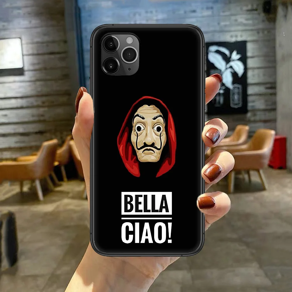 

TV Series La Casa De Papel Phone Case Cover For Iphone 5 5S 6 6S PLUS 7 8 11 12 Mini X XR XS PRO SE 2020 MAX black Cell 3D