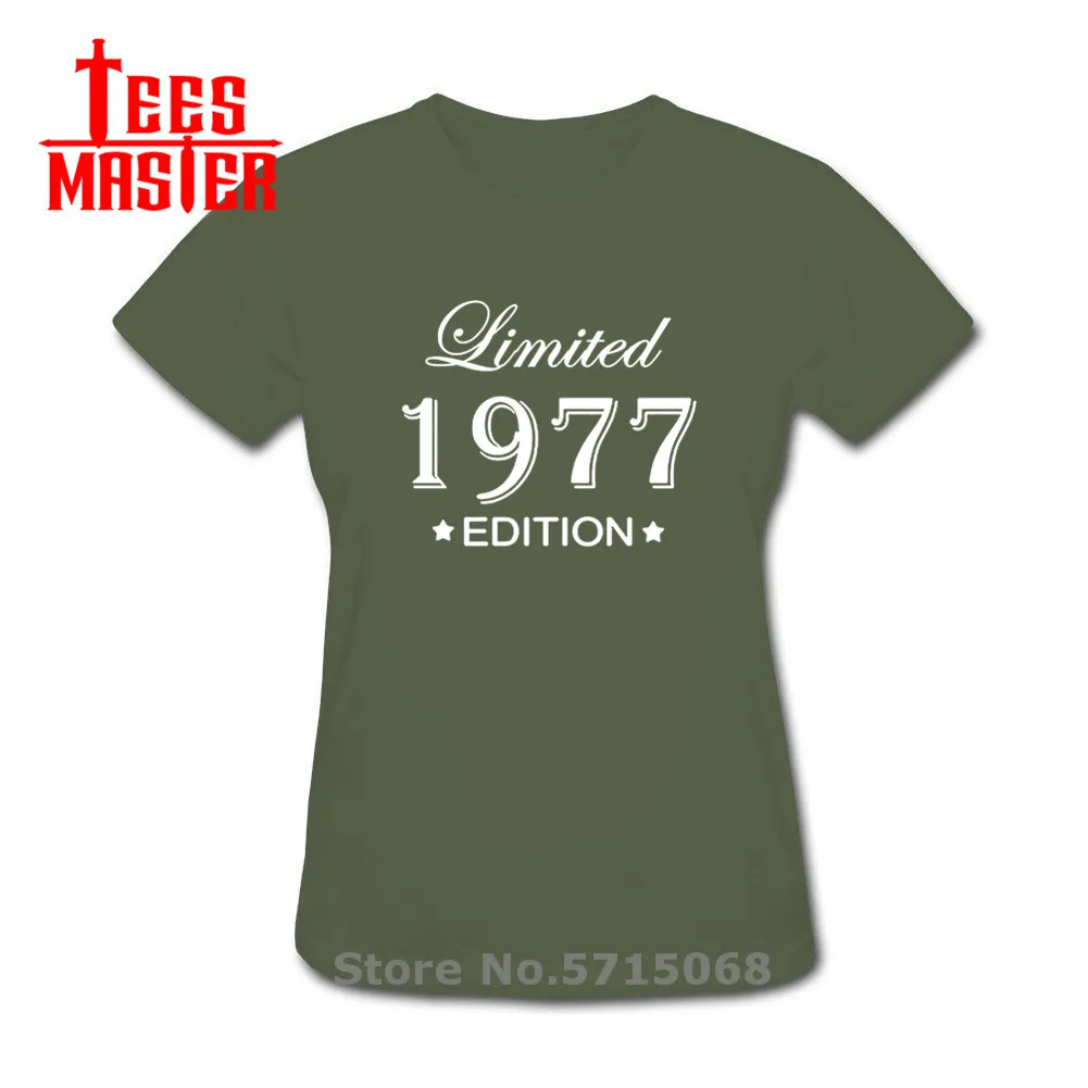 Новейшая модель Родившиеся в 1977 Футболка женская футболка с круглым вырезом и