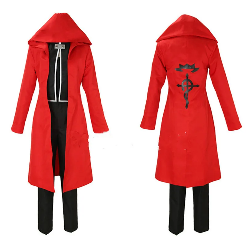 Аниме цельнометаллический костюм алхимика братства Эдварда Элрика для косплея