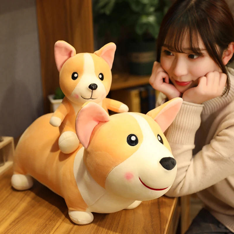 

25-55cm Cute Corgi Dog Plush Toys Soft Cartoon Animal Puppy Doll for Kids Stuffed Pillow Cushion Girls Kawaii Birthday Gift